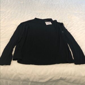 American Eagle Outfitters Black Ribbed Long Sleeve